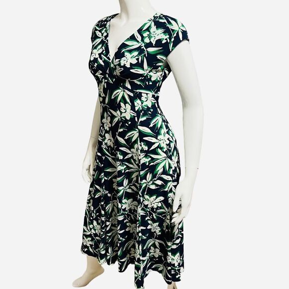 Chaps Floral Midi Dress size Small - Picture 1 of 6